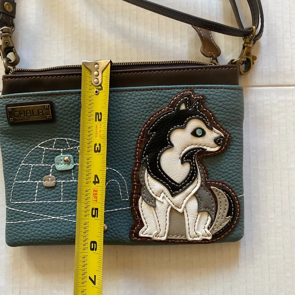 Chala Husky Mini Crossbody Handbag Purse Husky Mom New - Picture 7 of 9